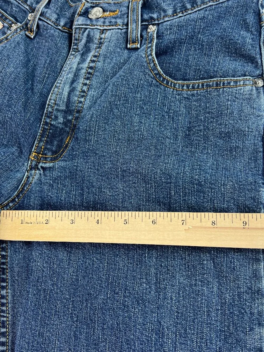 VTG Rockies Jeans Junior's 27x35* Mid Rise Relaxed Straight Blue Denim Tag 5 XL